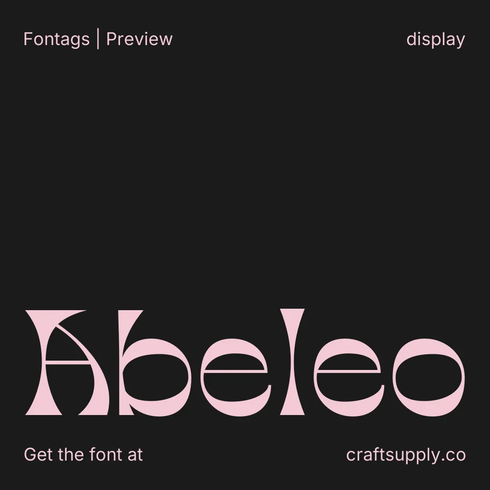 Abeleo font specimen
