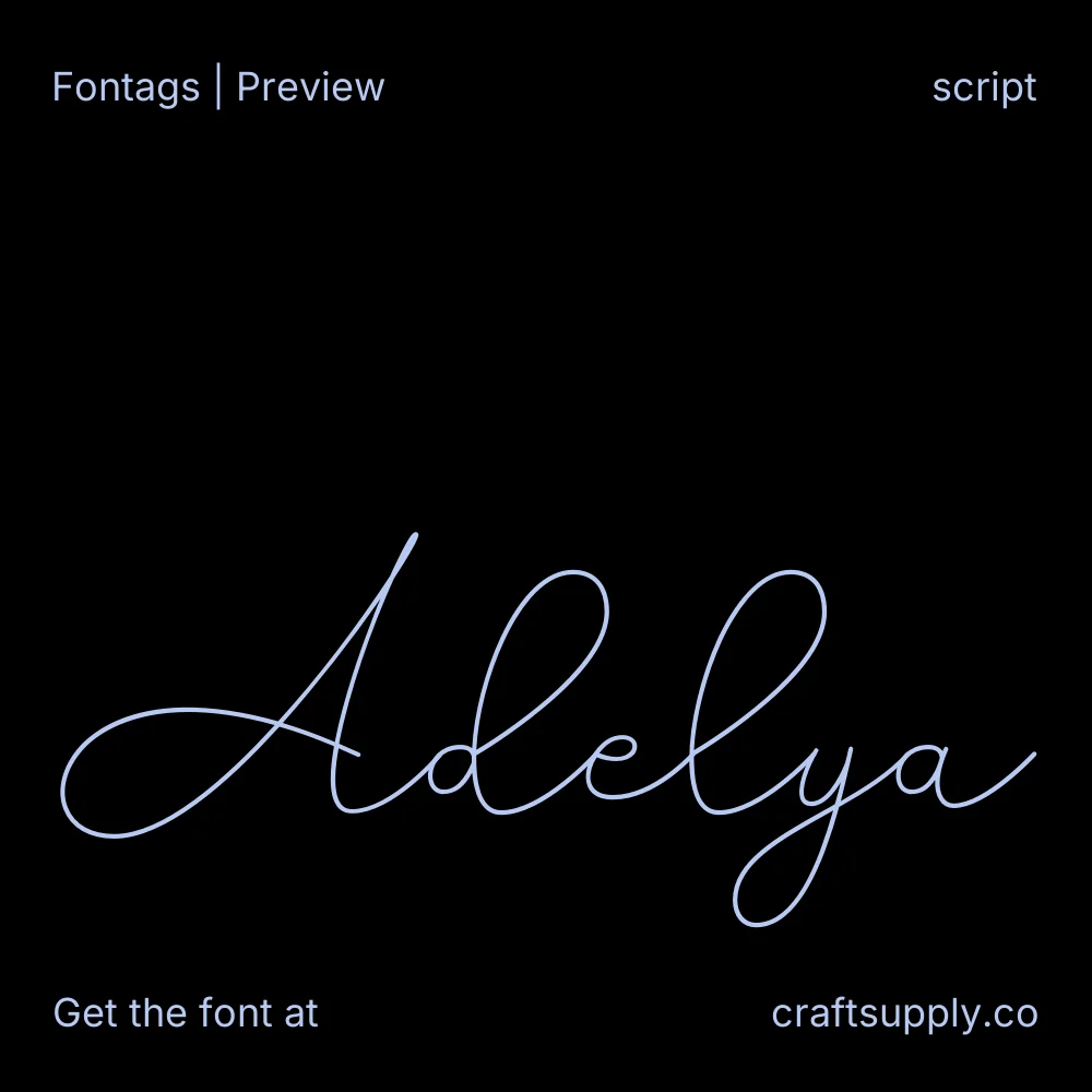 Adelya font specimen