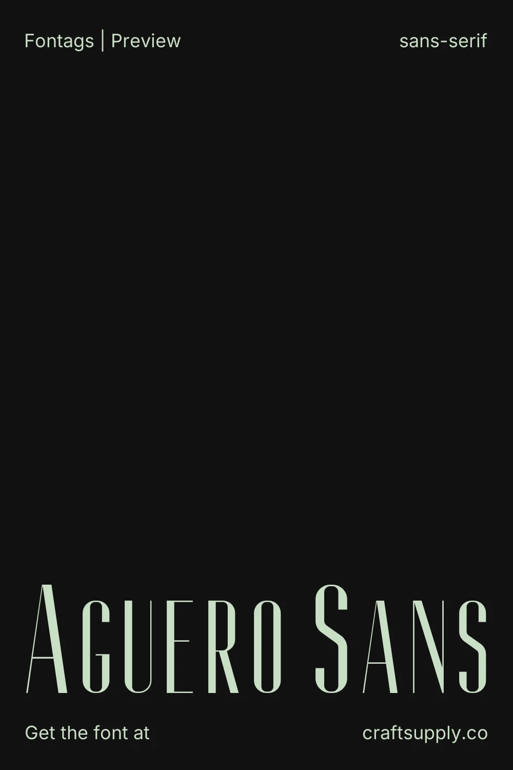 Aguero Sans specimen 1