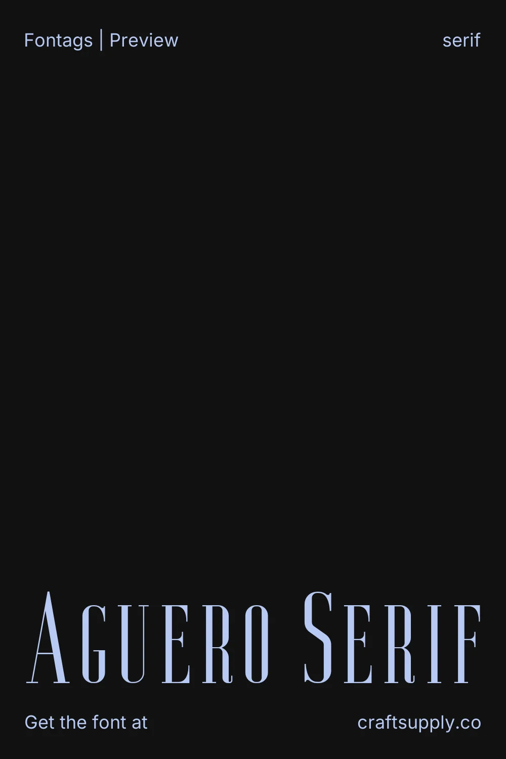 Aguero Serif specimen 1