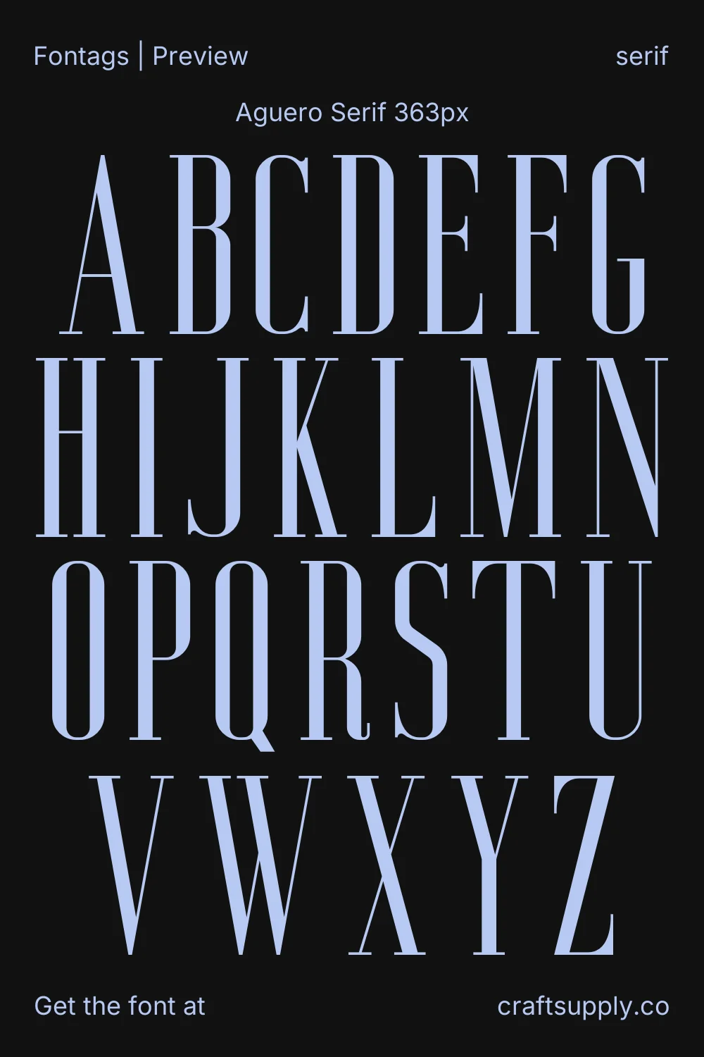 Aguero Serif specimen 2