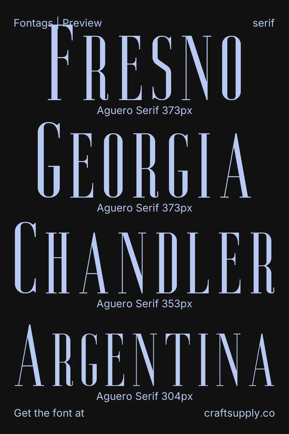 Aguero Serif specimen 4