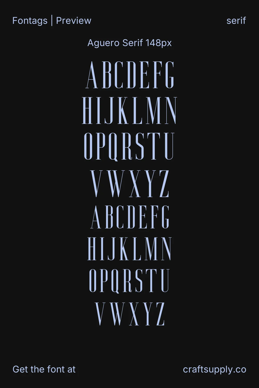 Aguero Serif specimen 8