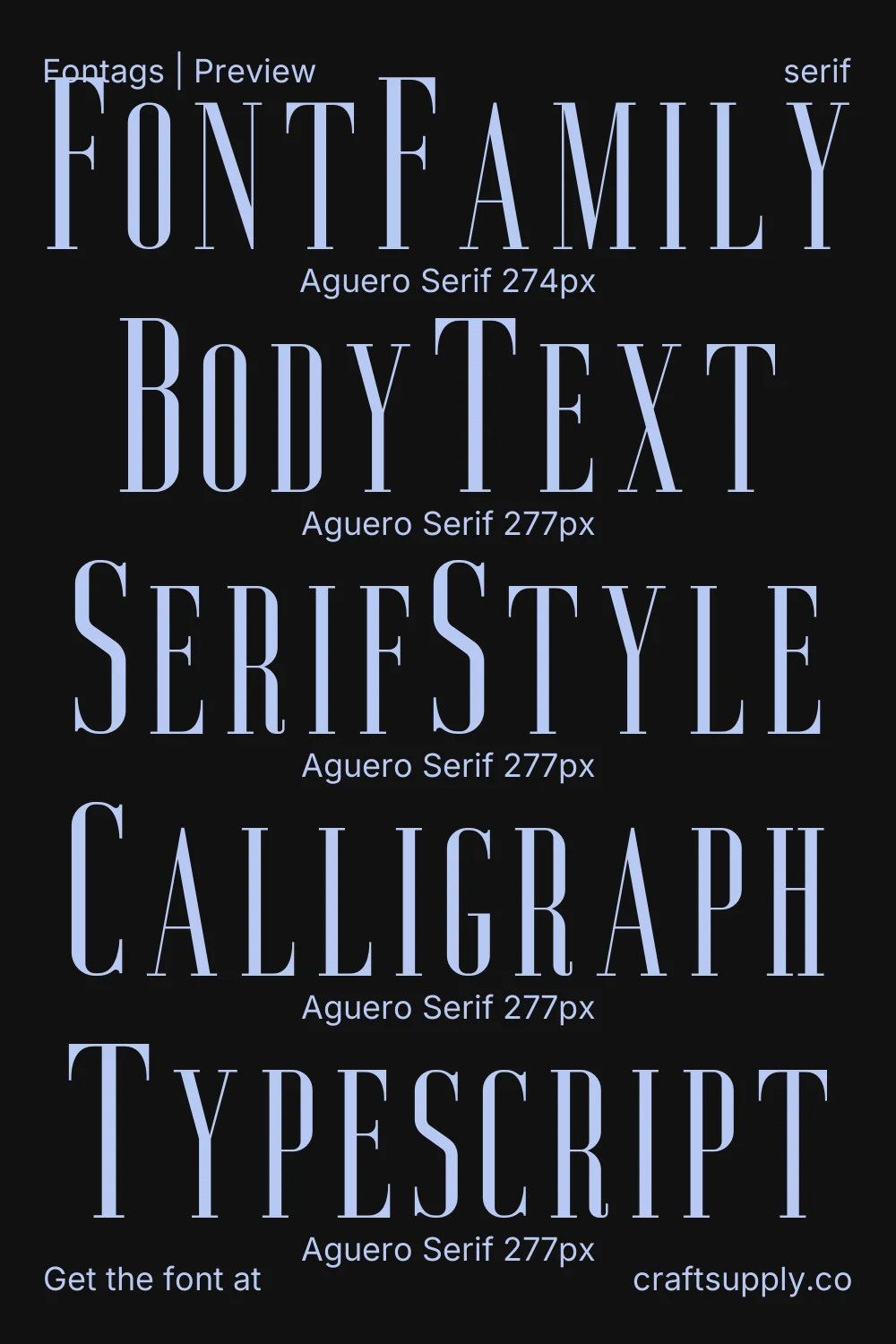 Aguero Serif specimen 9