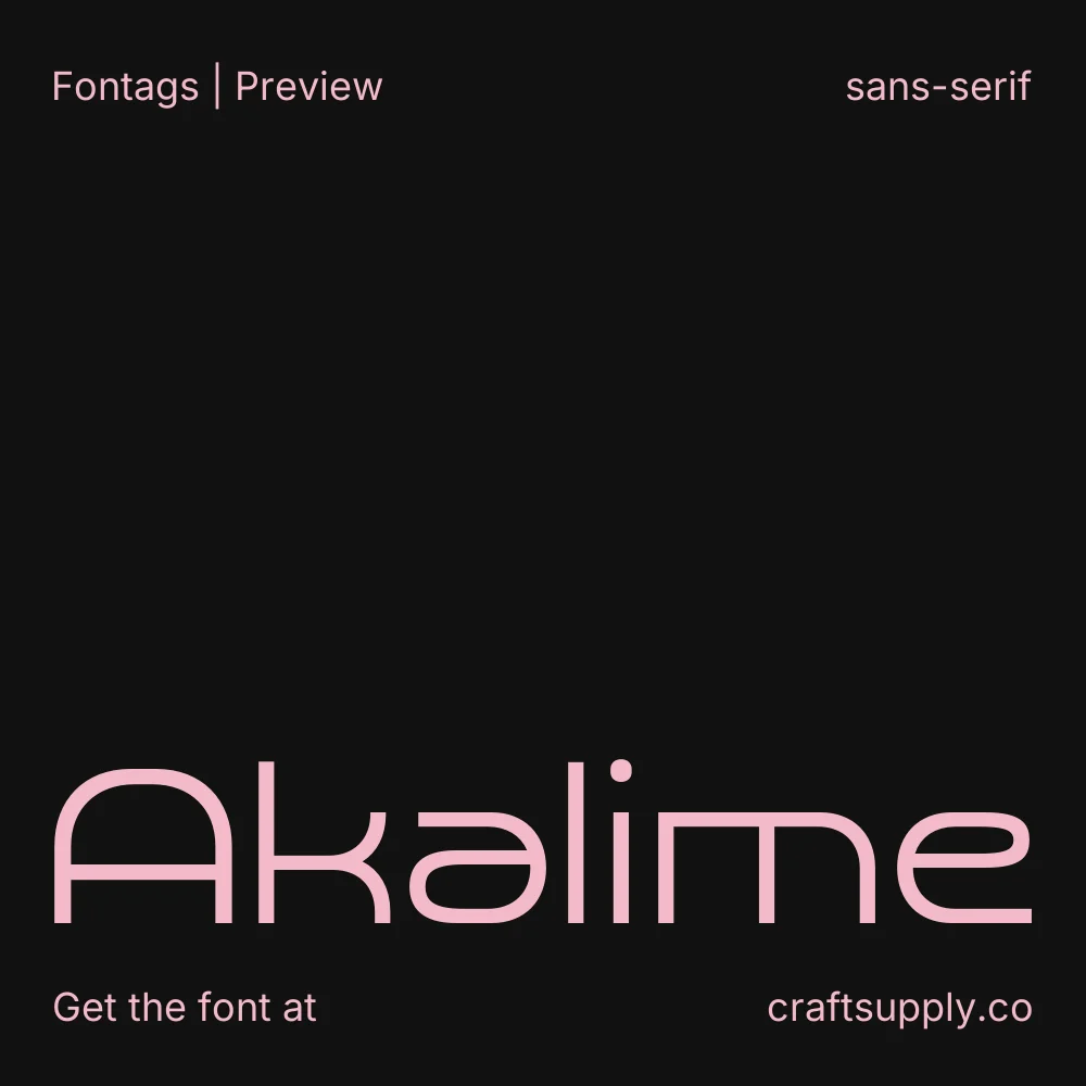 Akalime font specimen