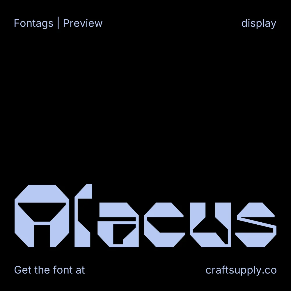 Alacus font specimen
