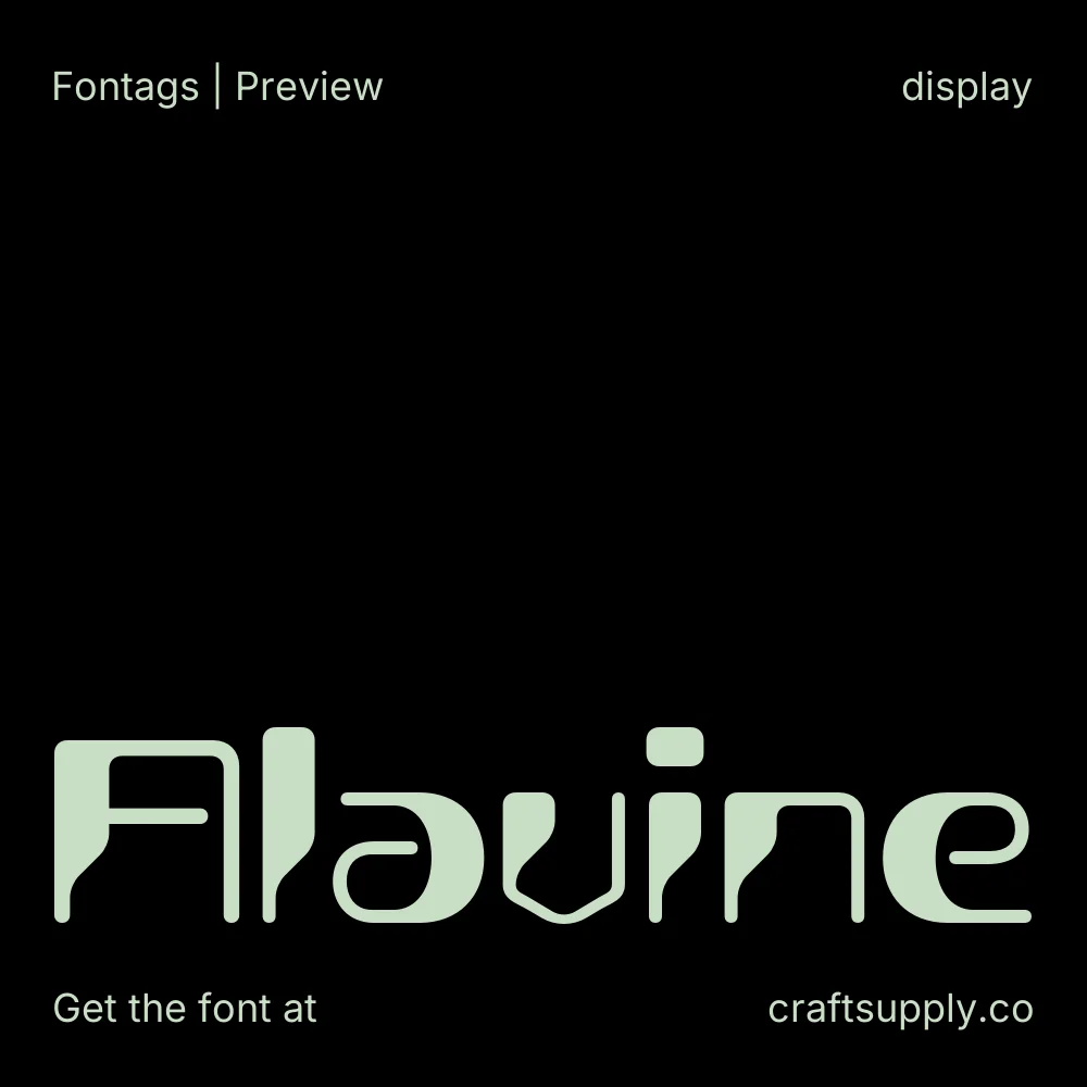 Alavine font specimen