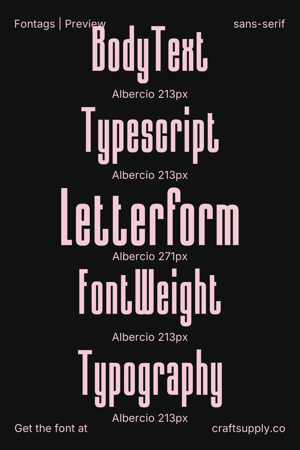 Albercio specimen 9