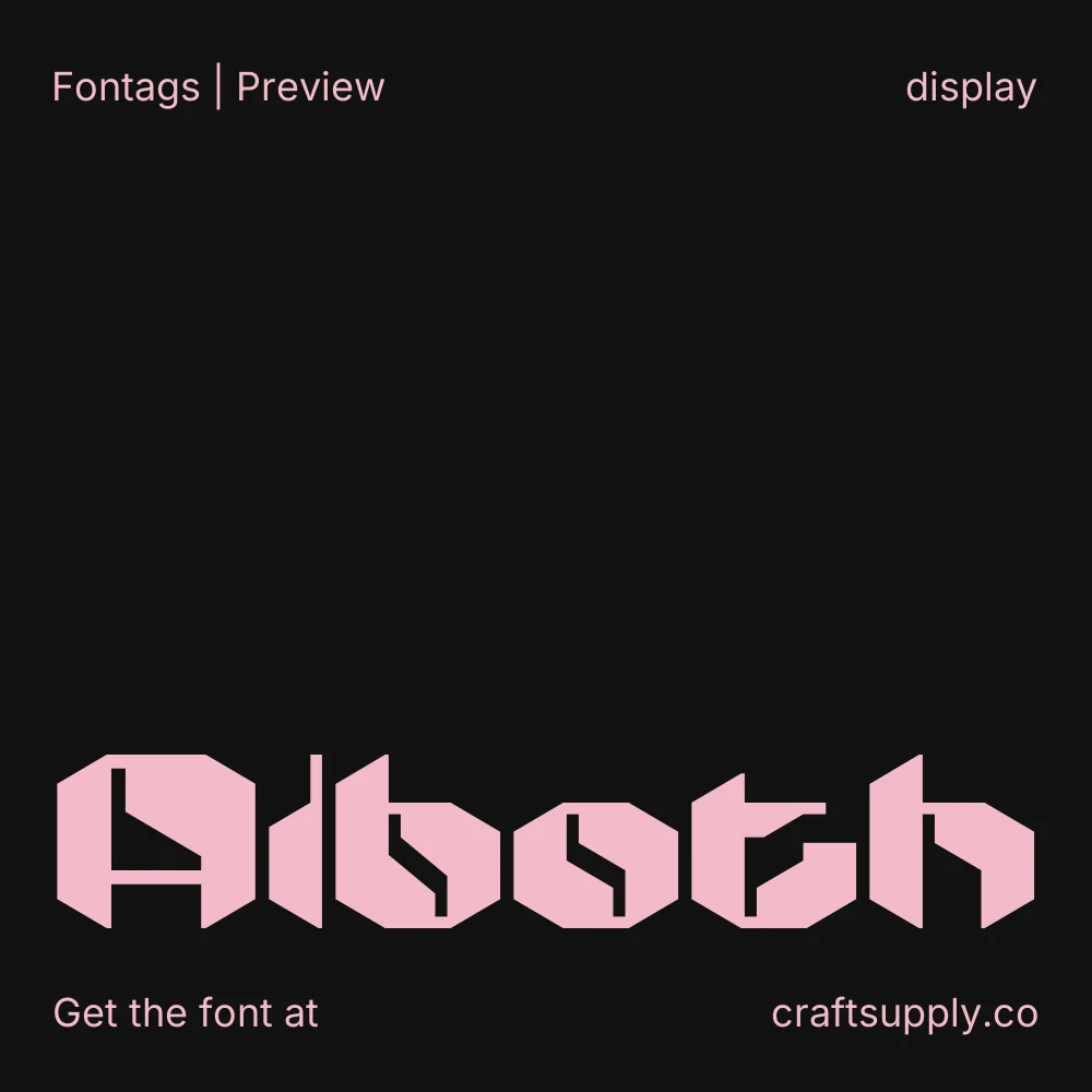 Alboth font specimen