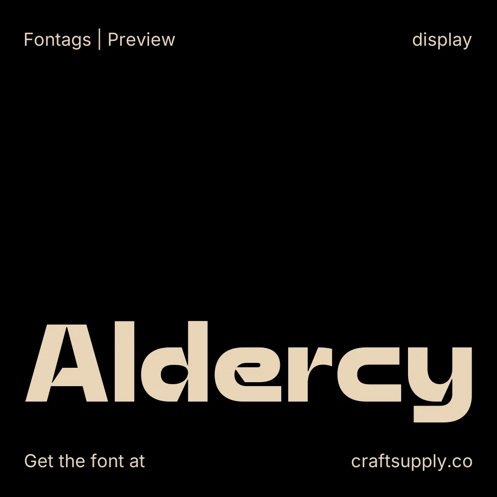 Aldercy font specimen
