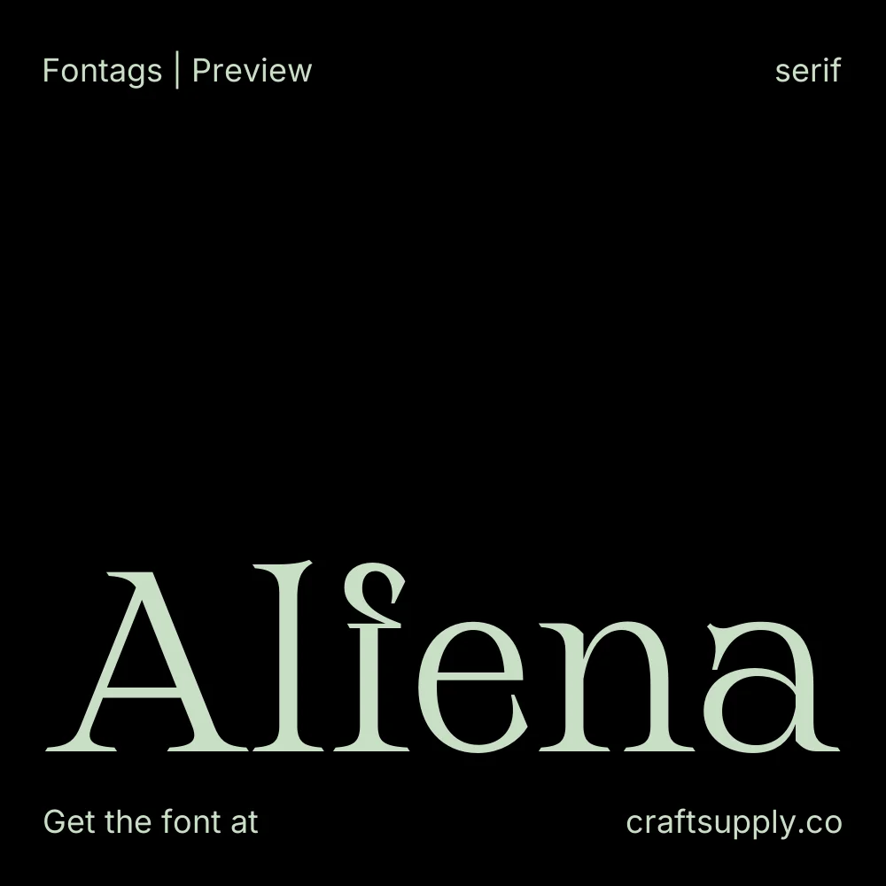 Alfena font specimen