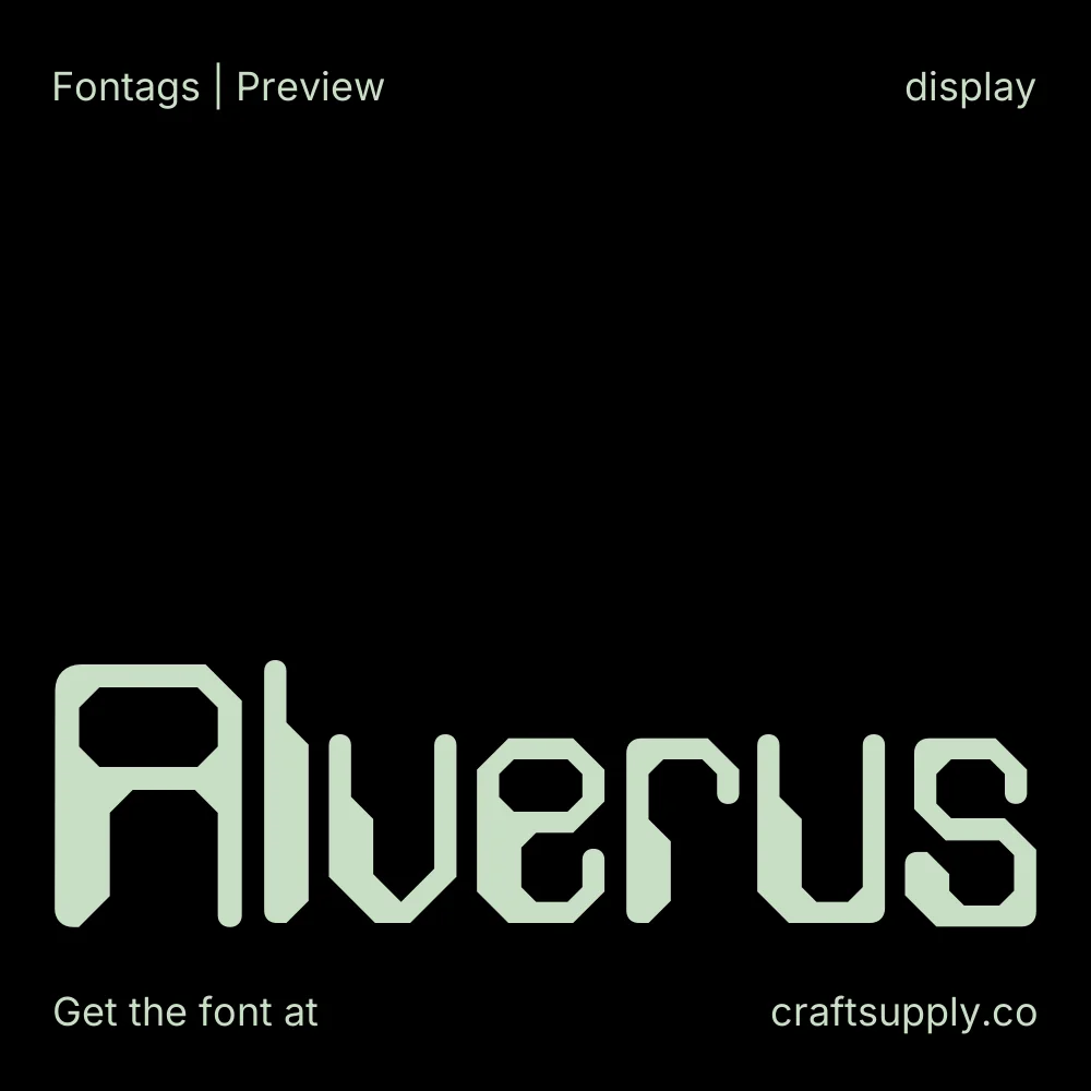 Alverus font specimen