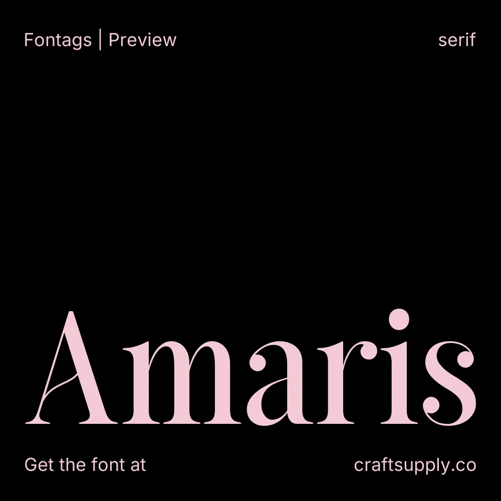 Amaris font specimen