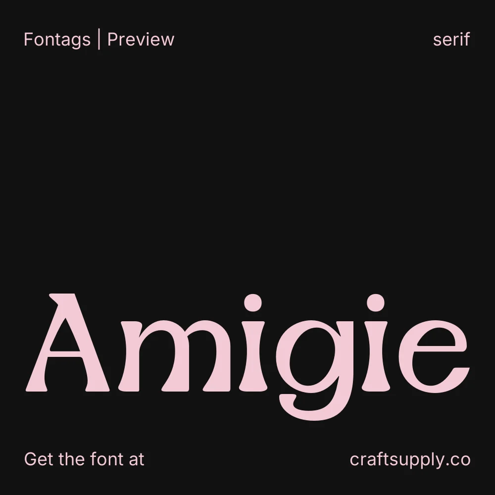 Amigie font specimen