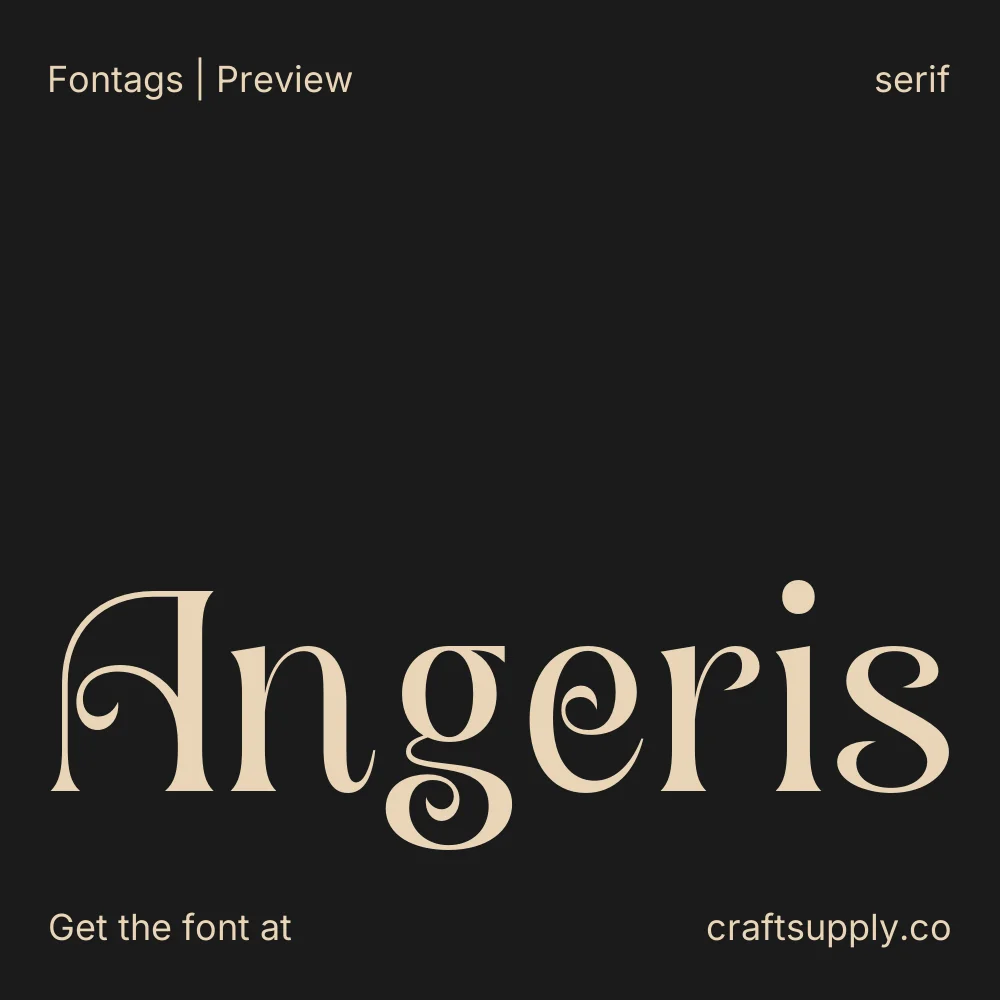 Angeris font specimen
