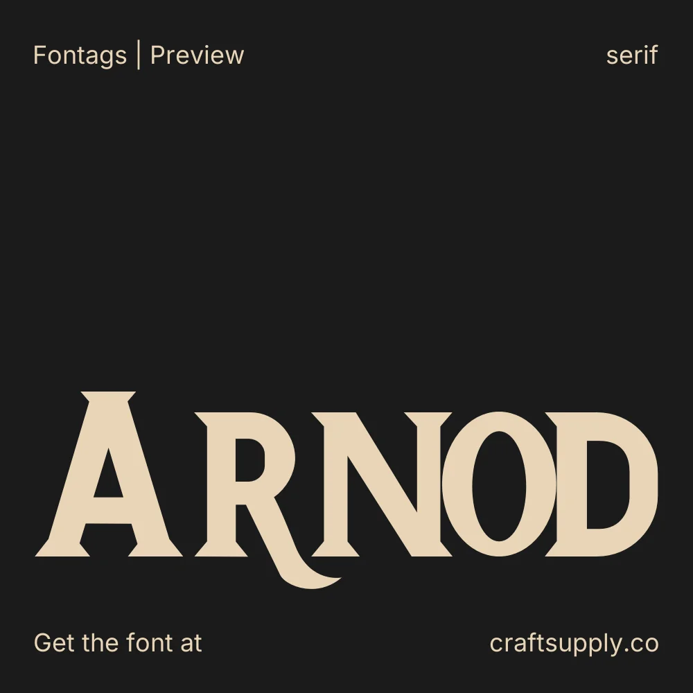 Arnod font specimen