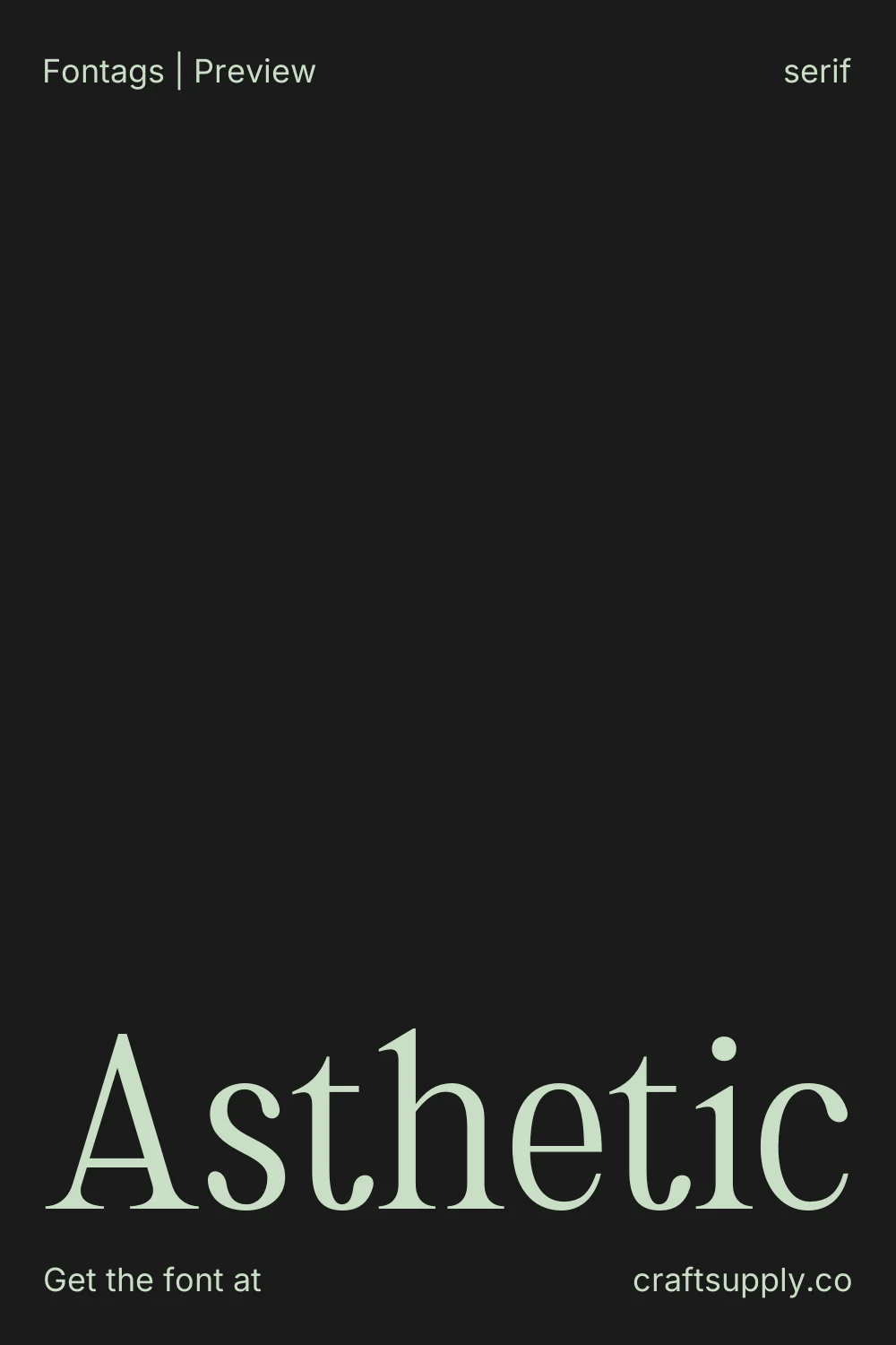 Asthetic specimen 1