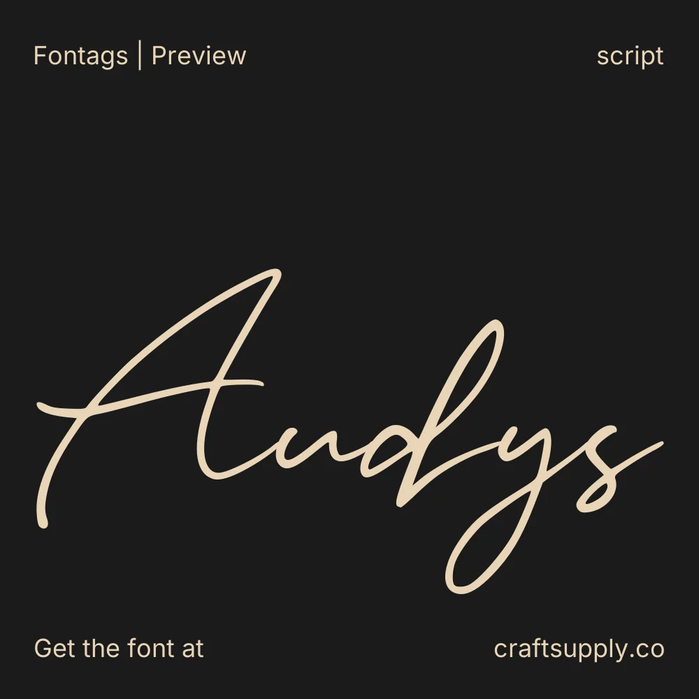 Audys font specimen
