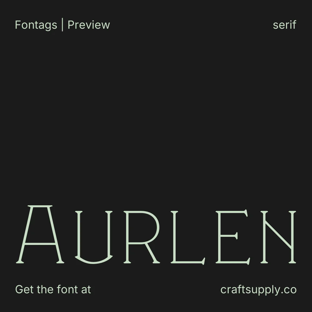 Aurlen font specimen