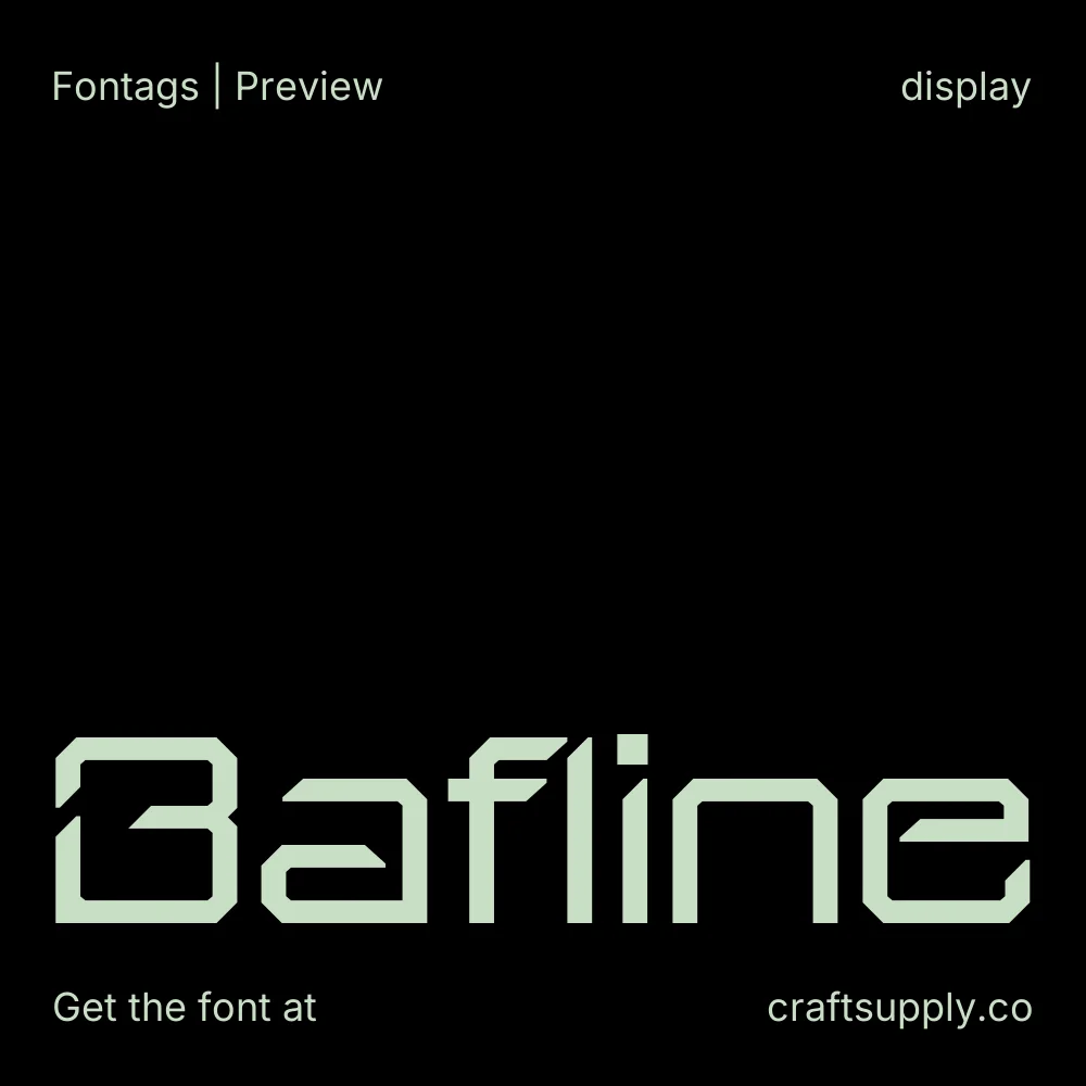 Bafline font specimen