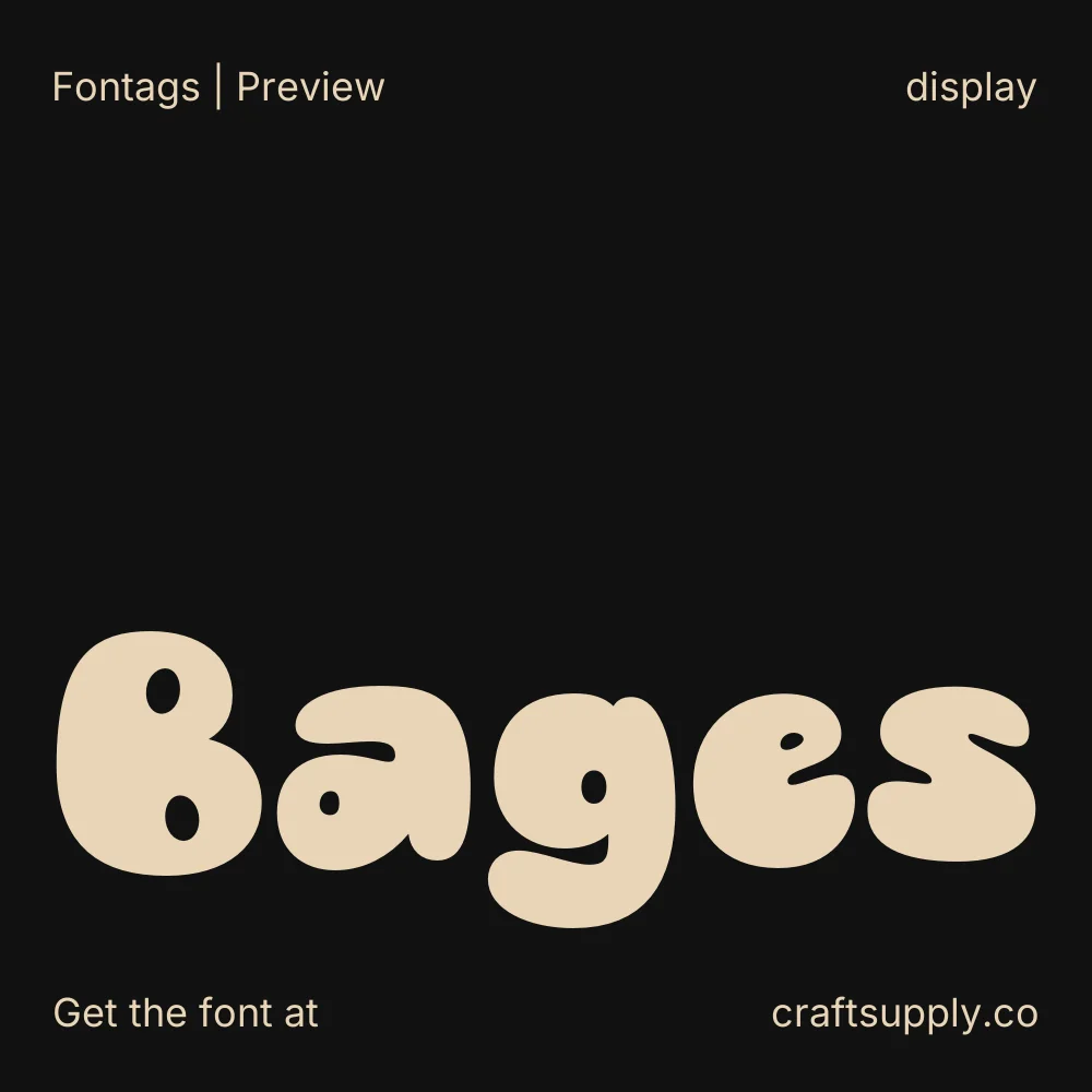 Bages font specimen