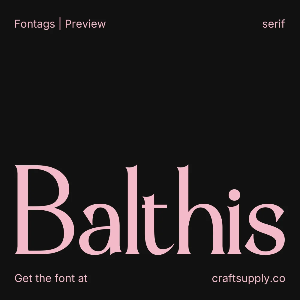 Balthis font specimen