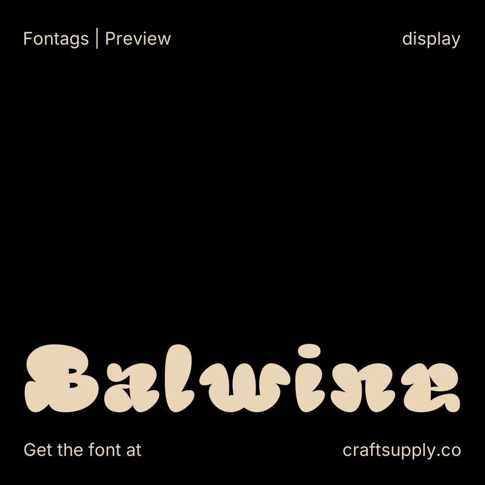 Balwine font specimen
