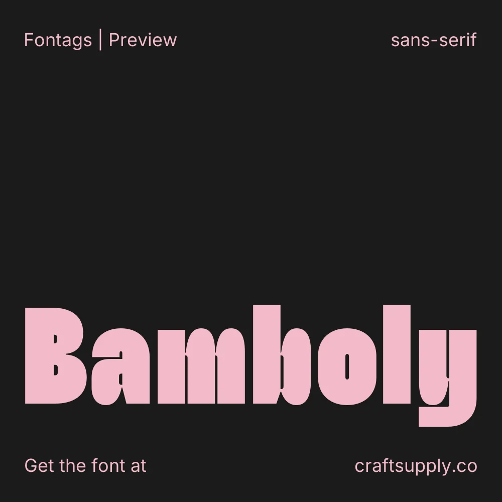Bamboly font specimen