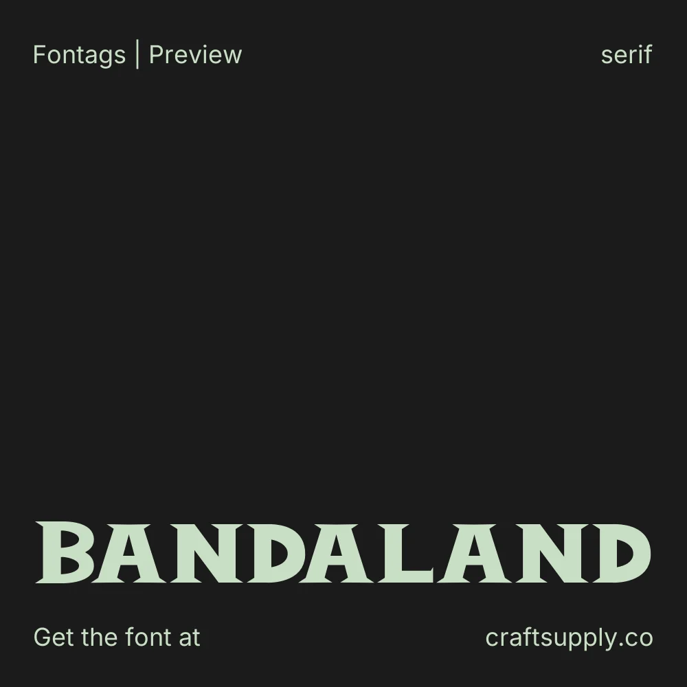 Bandaland font specimen