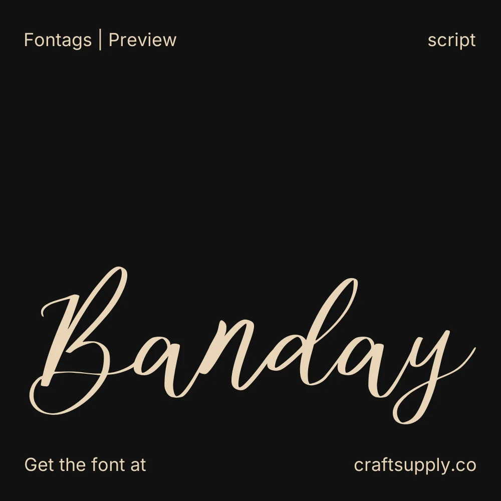 Banday font specimen