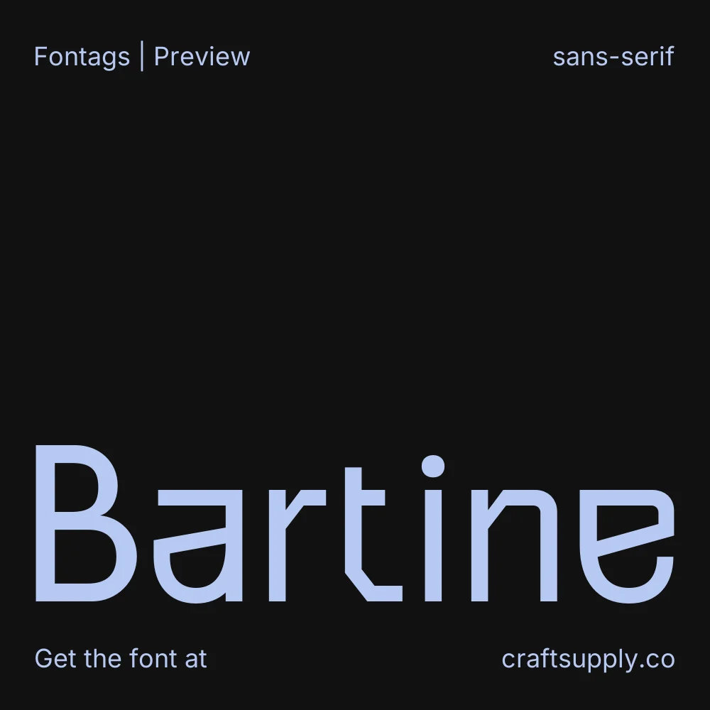 Bartine font specimen