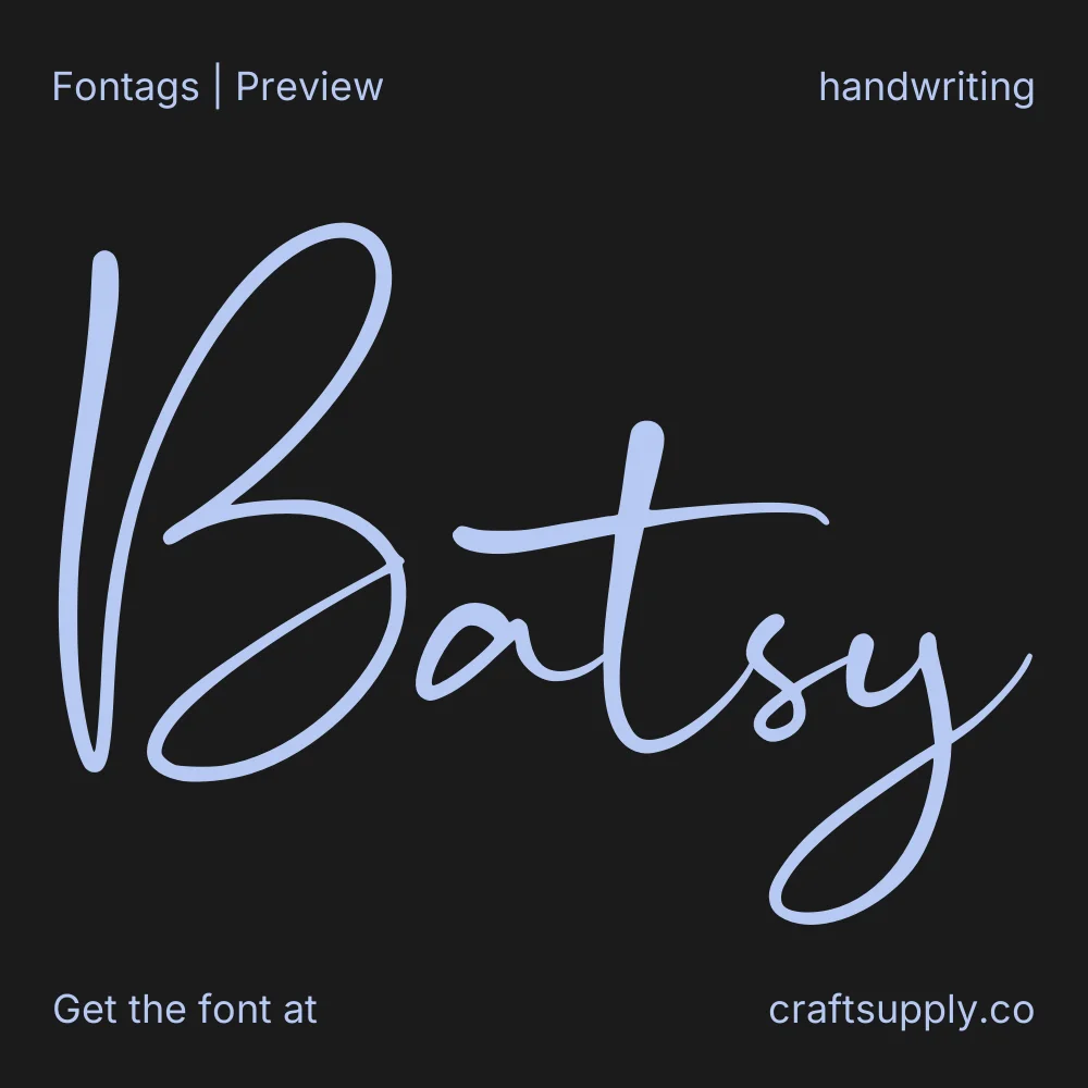 Batsy font specimen
