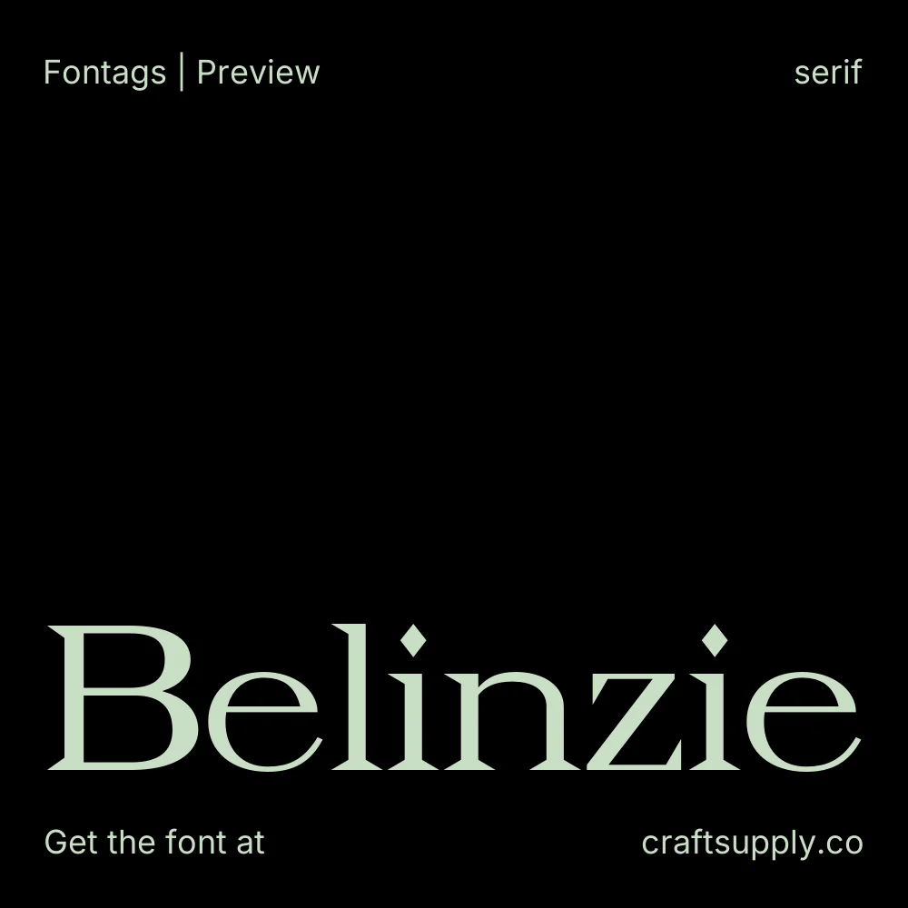 Belinzie font specimen