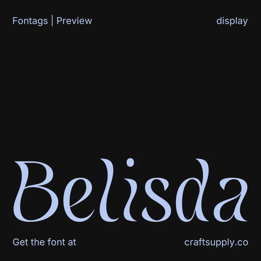 Belisda font specimen