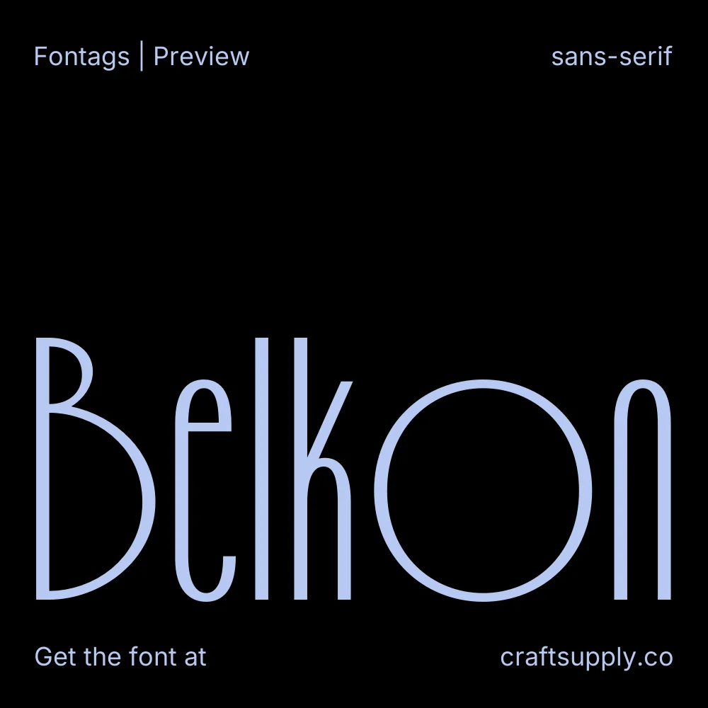 Belkon font specimen