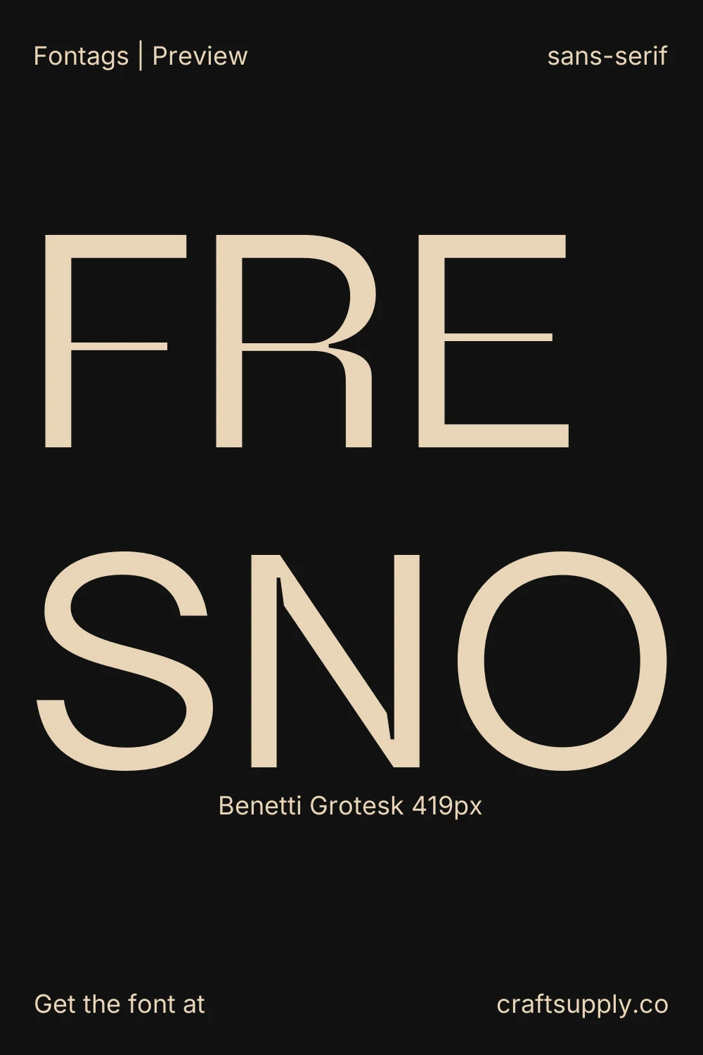 Benetti Grotesk specimen 3