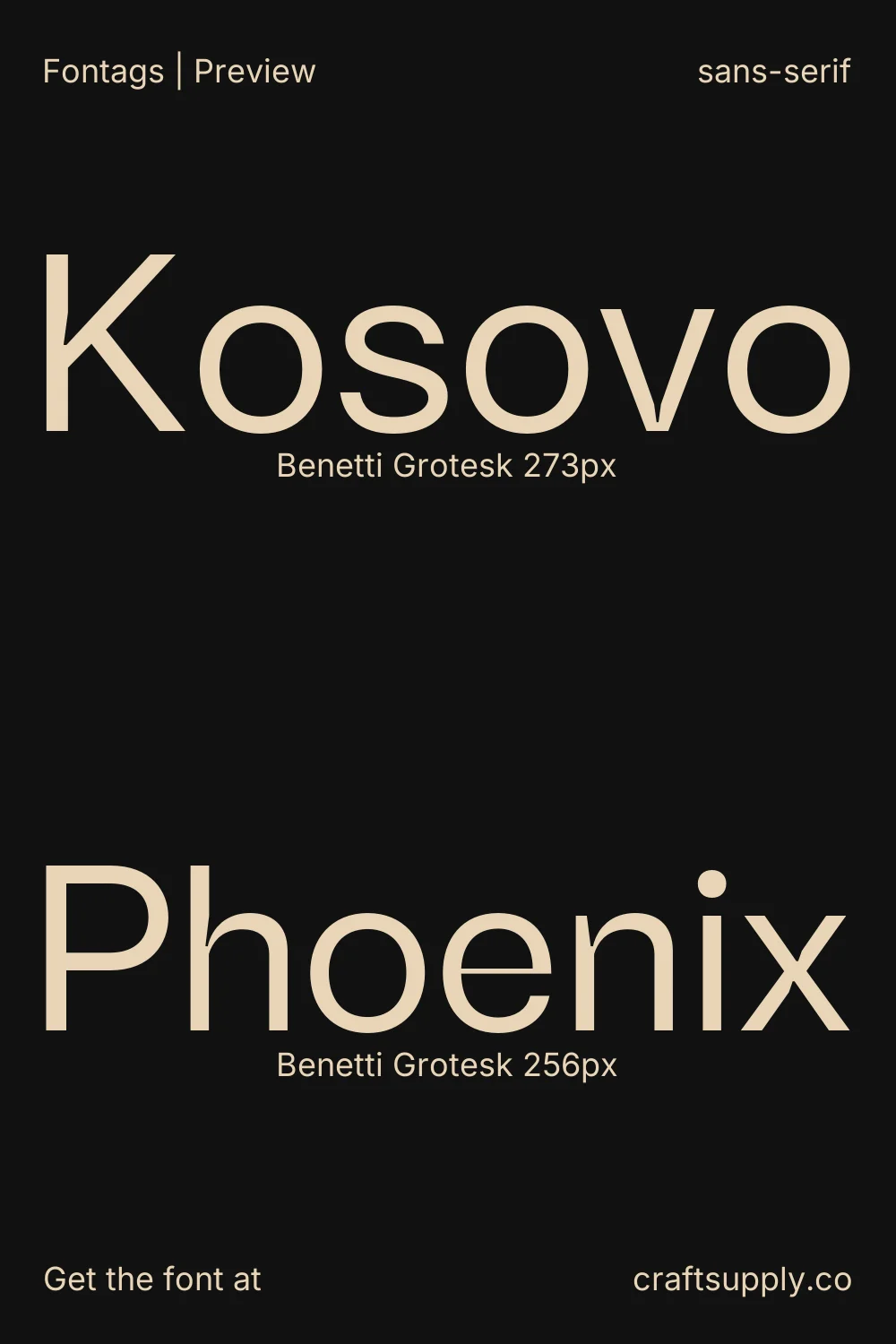 Benetti Grotesk specimen 6
