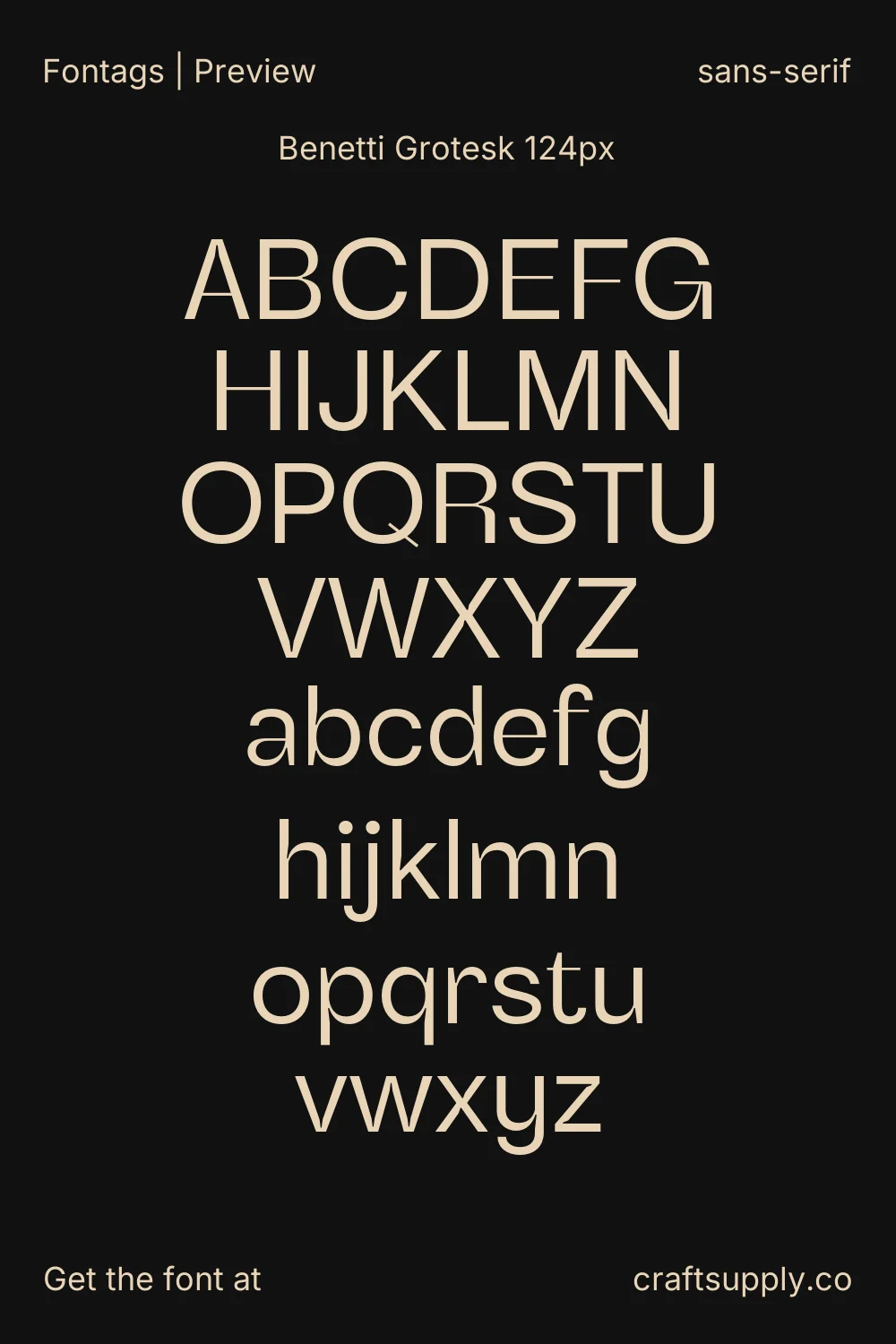 Benetti Grotesk specimen 8