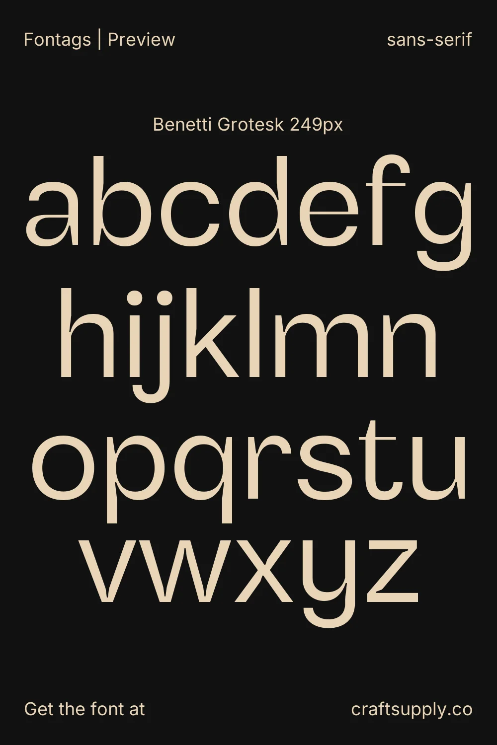 Benetti Grotesk specimen 10