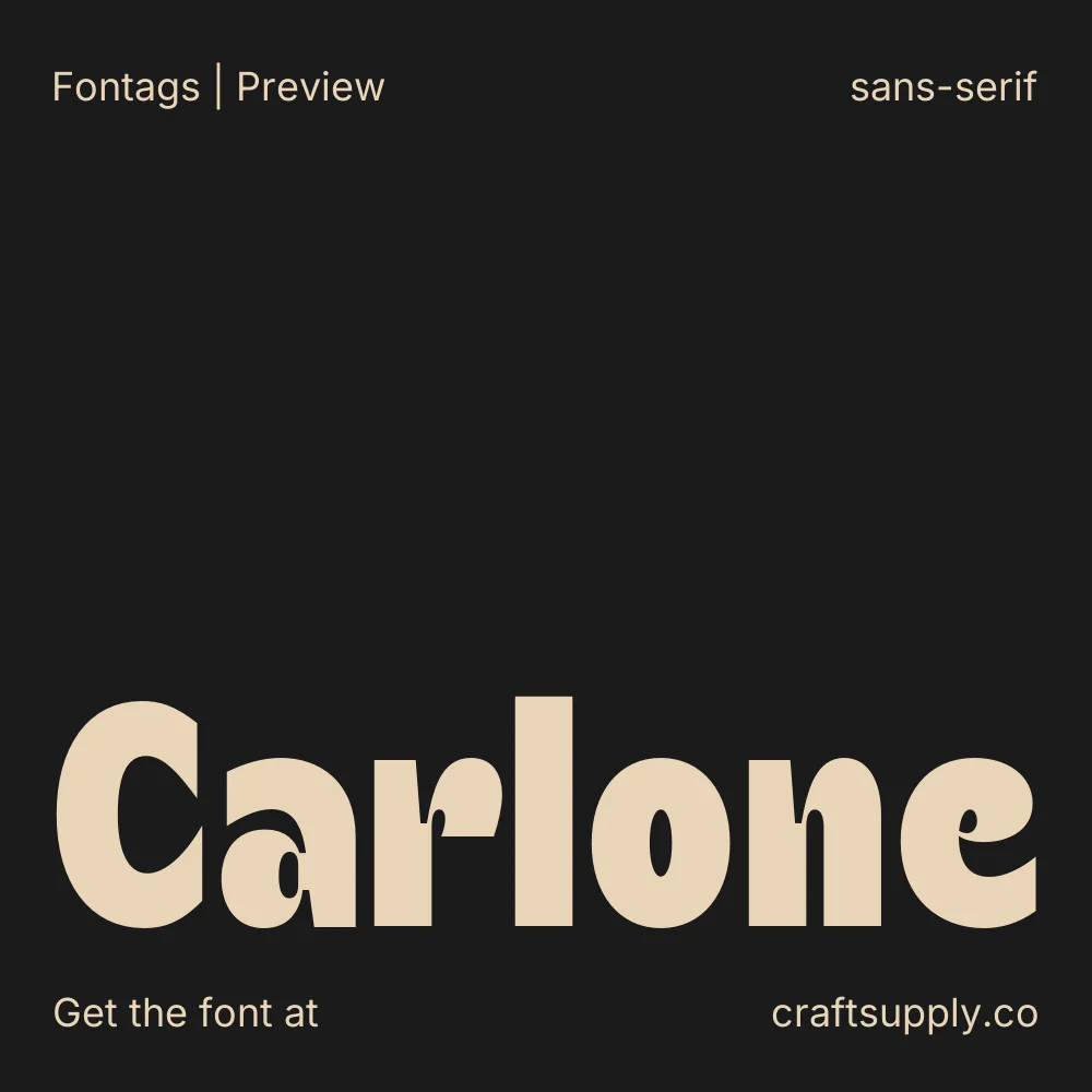 Carlone font specimen
