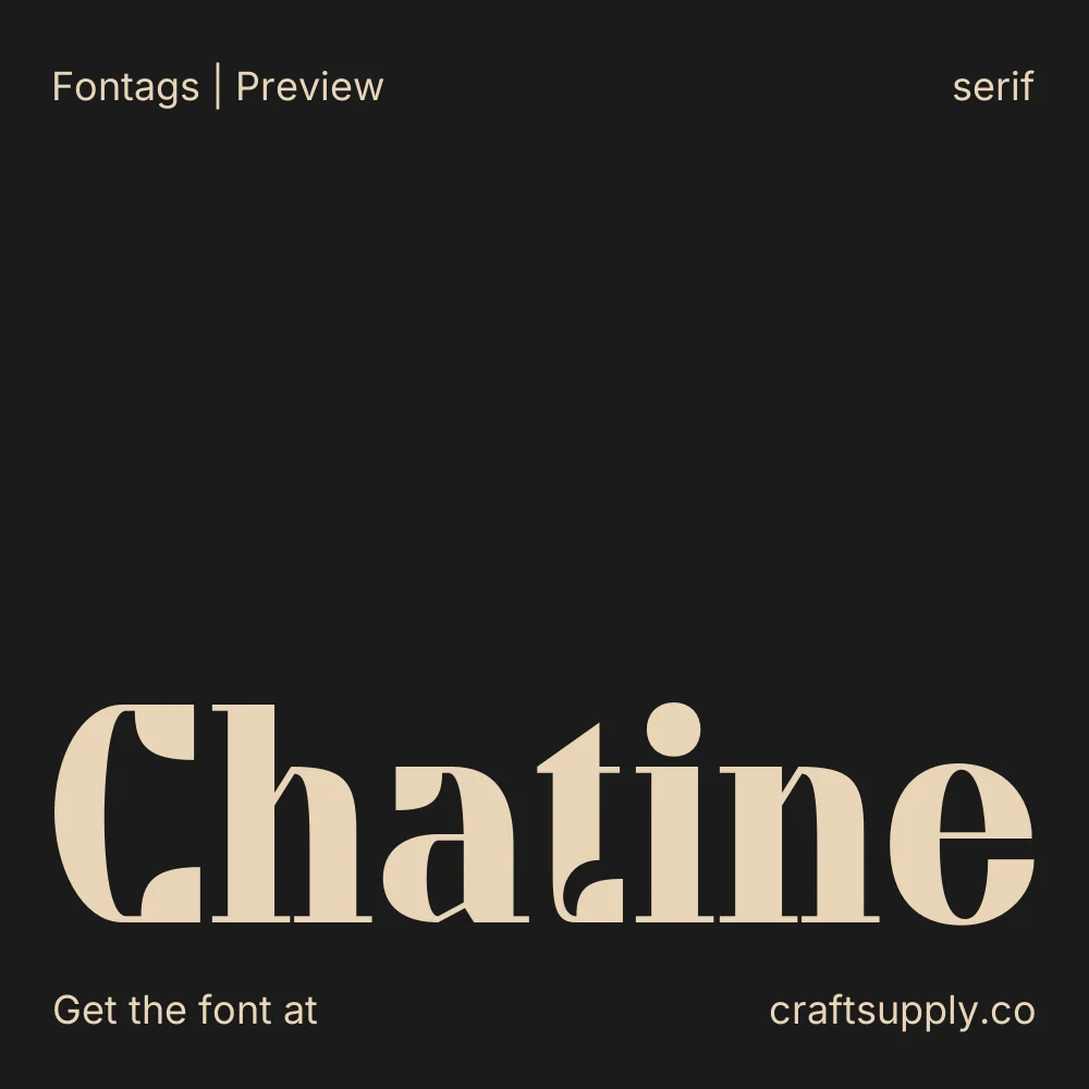Chatine font specimen