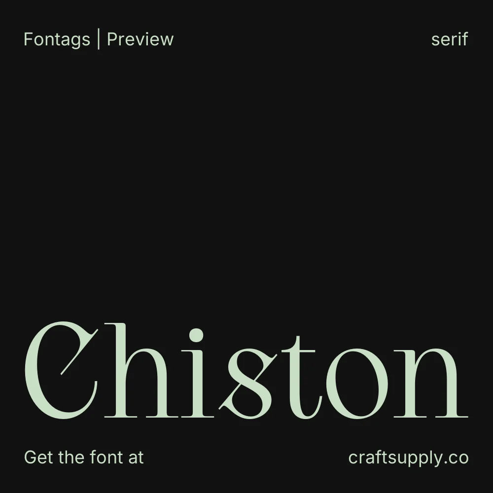 Chiston font specimen