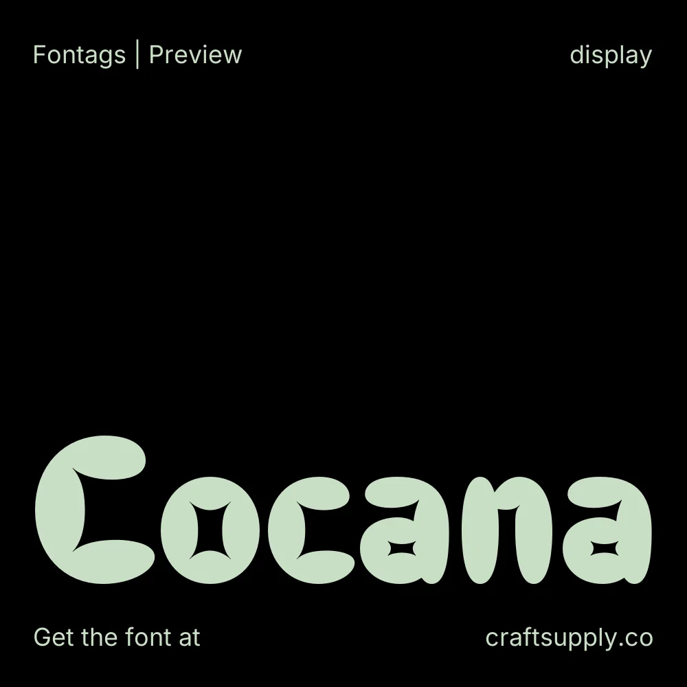 Cocana font specimen