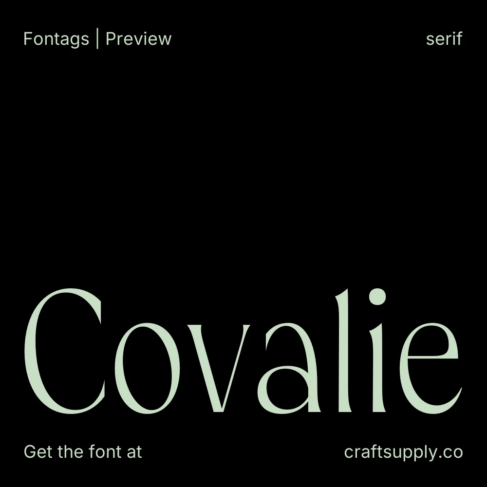 Covalie font specimen