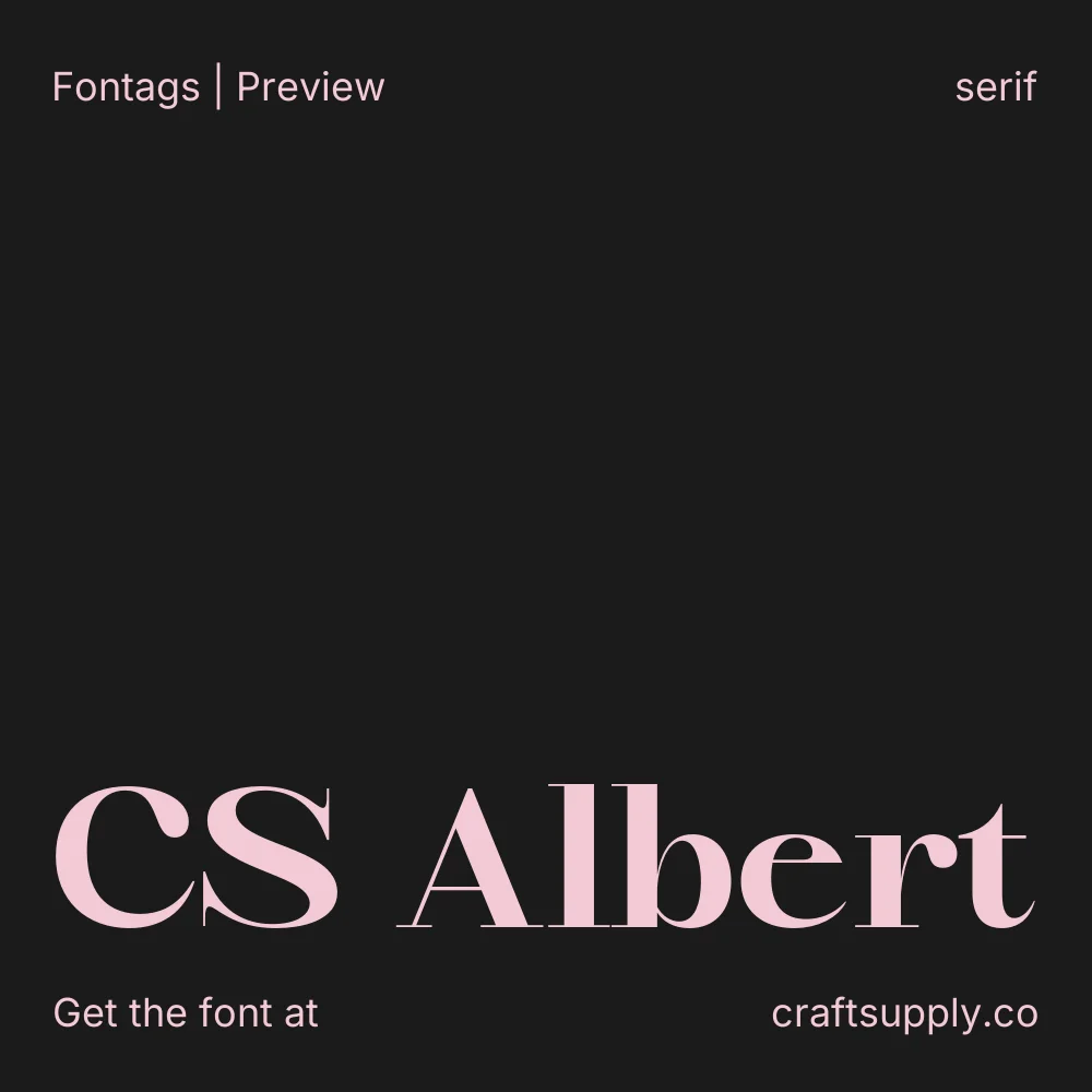 CS Albert font specimen