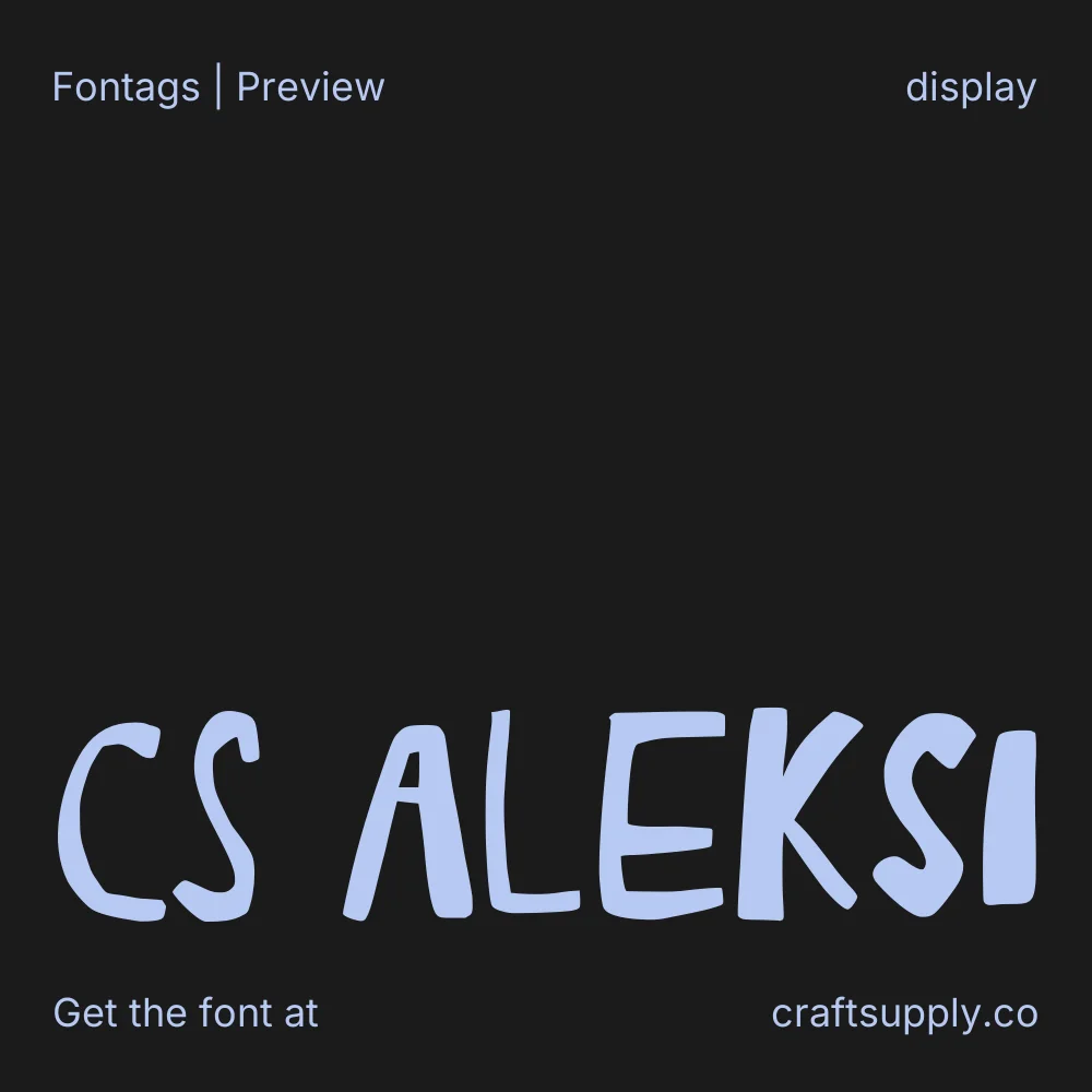 CS Aleksi font specimen