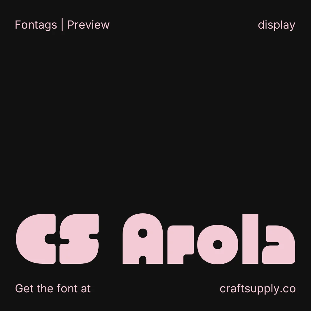 CS Arola font specimen
