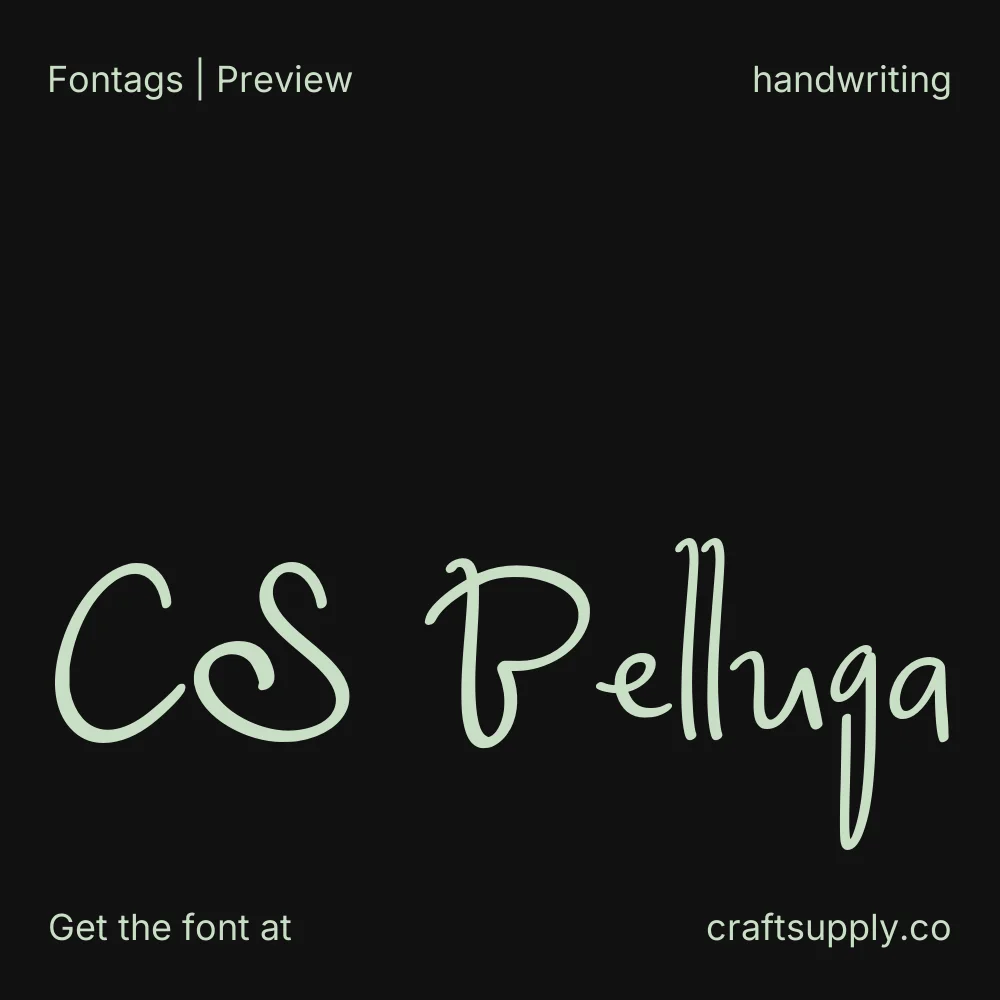 CS Belluga font specimen