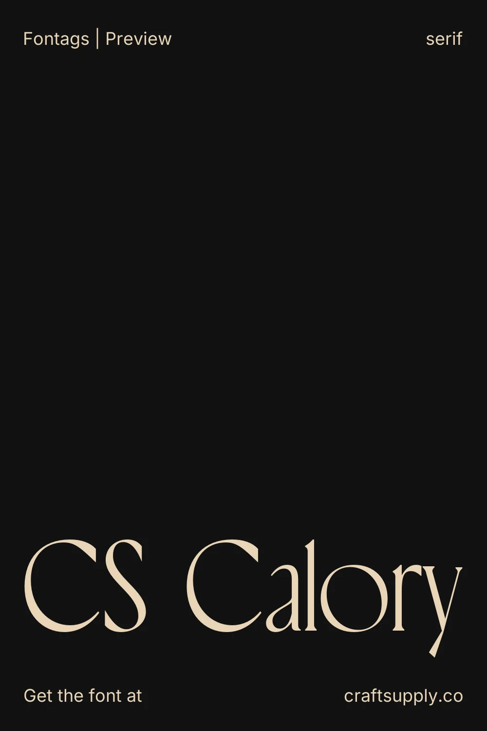 CS Calory specimen 1