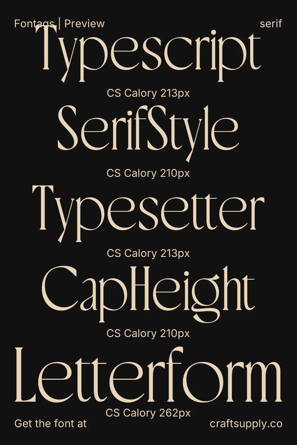 CS Calory specimen 9